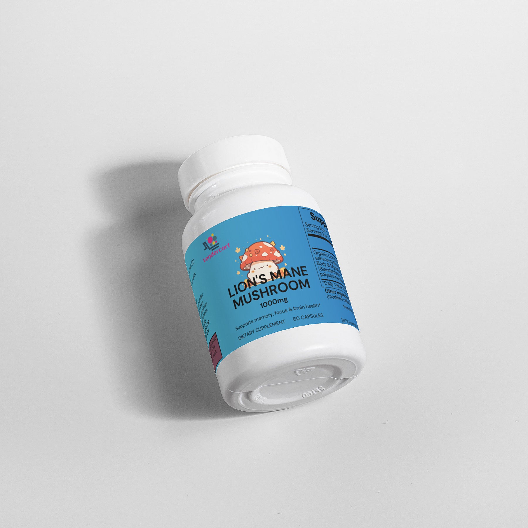Lions Mane Mushroom Supplement Cognitive Support, Focus, Mood Boost